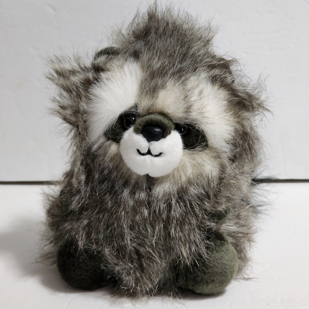 Aurora RACCOON Plush 2018 Gray & White Stuffed Animal Toy Soft Cuddly 9"